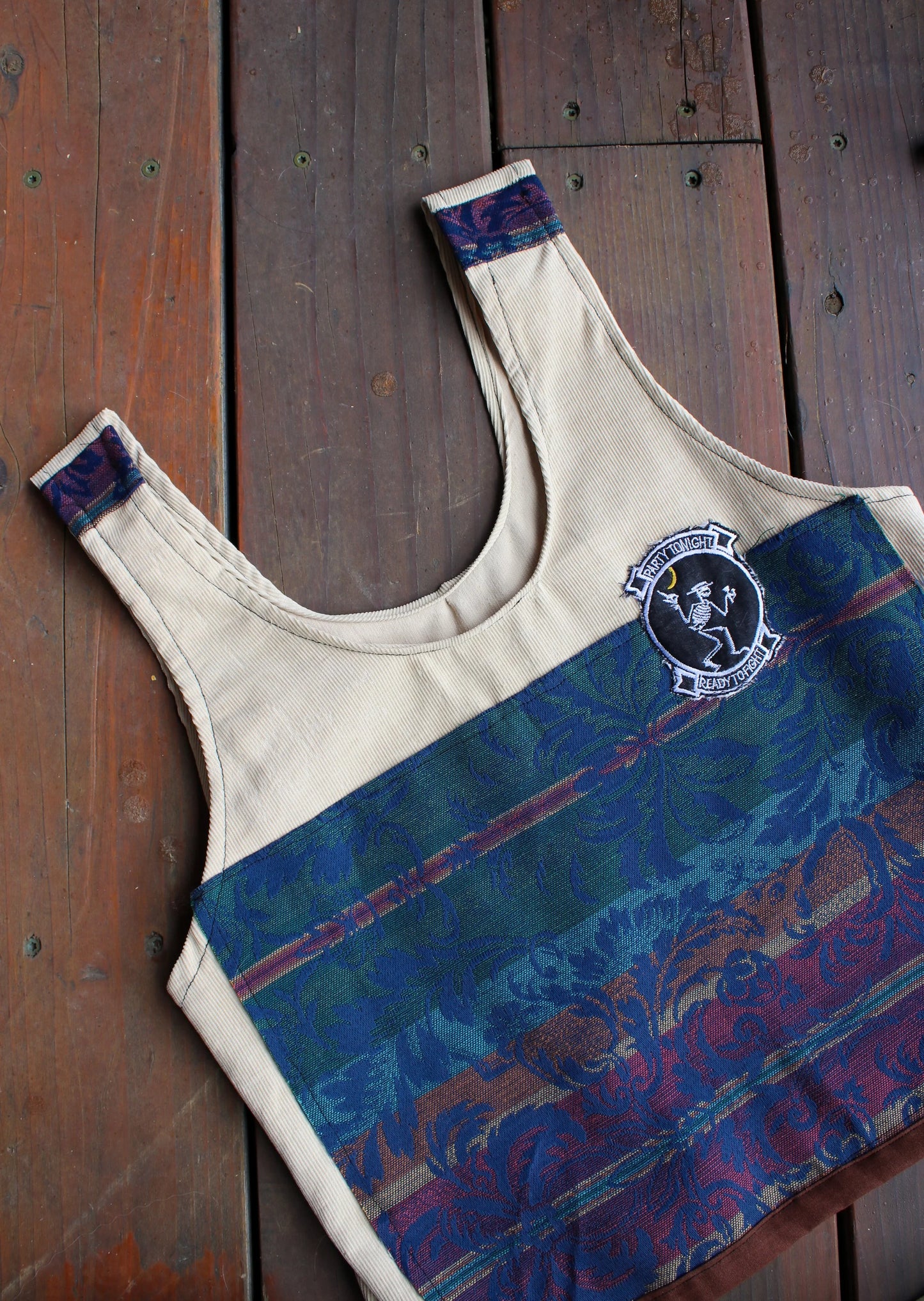 “Patchwork Jam” – Handmade Upcycled Grateful Dead Patch Tank