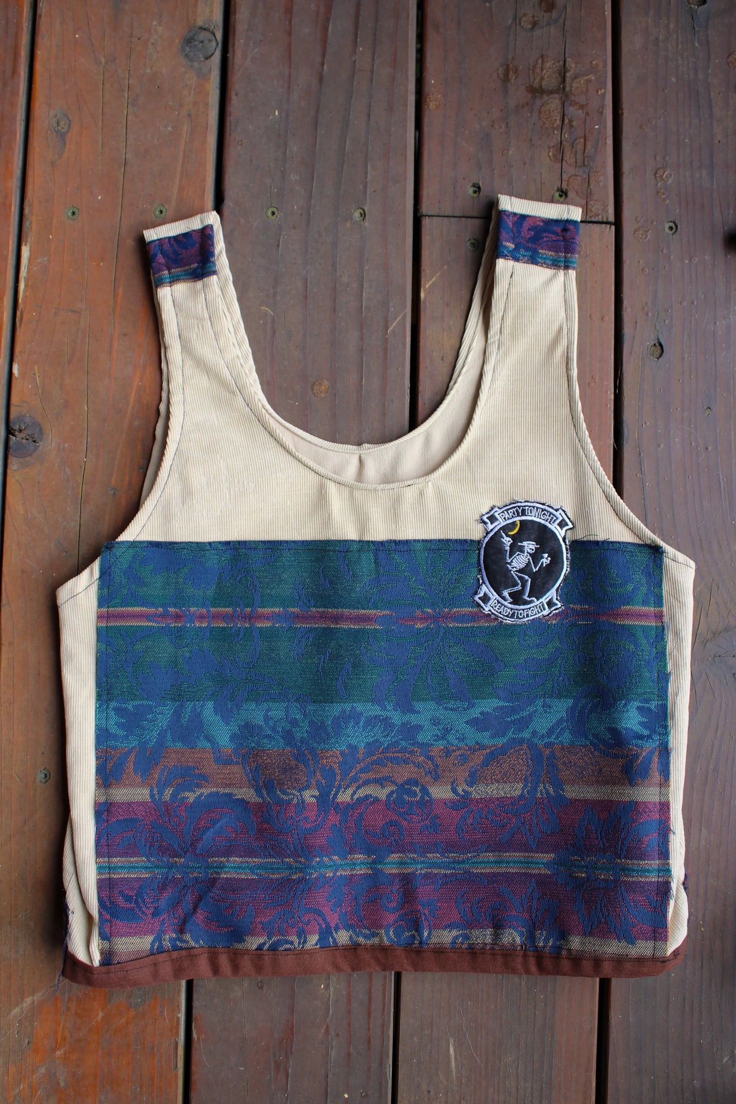 “Patchwork Jam” – Handmade Upcycled Grateful Dead Patch Tank