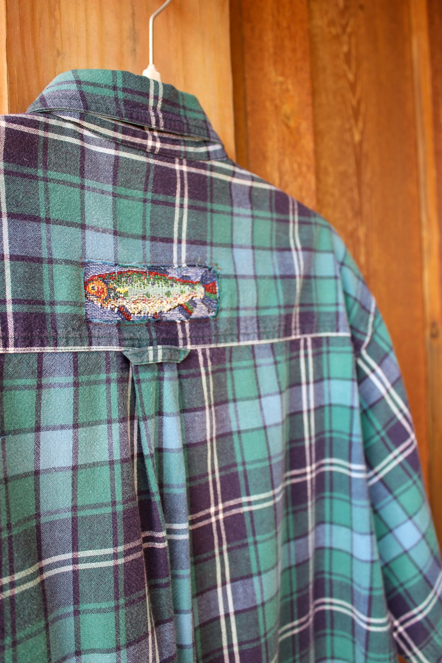 “Catch & Release” – Upcycled Vintage Woolrich Fish + Duck Flannel