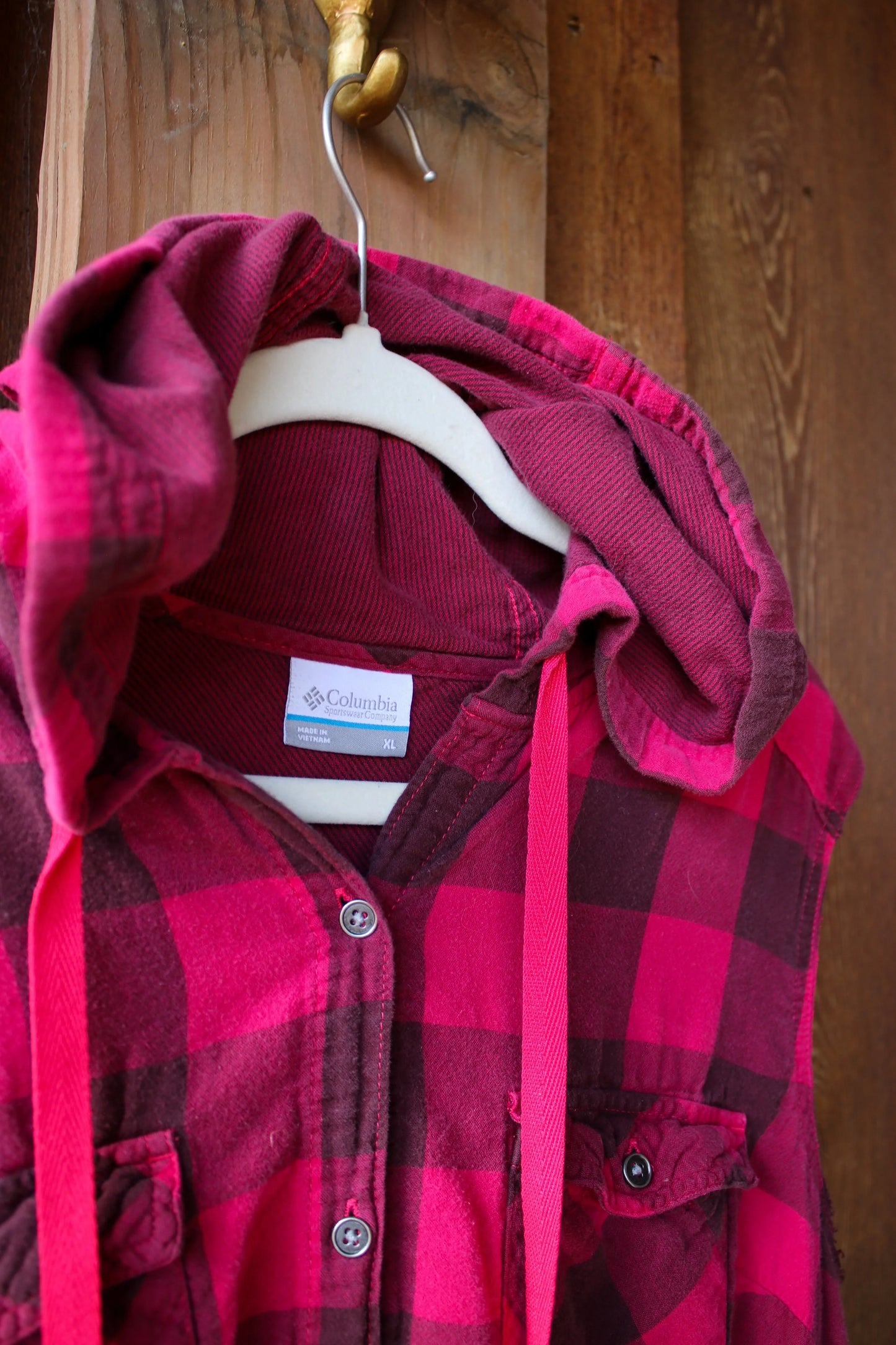 “Starry Trails” – Upcycled Columbia Flannel Vest