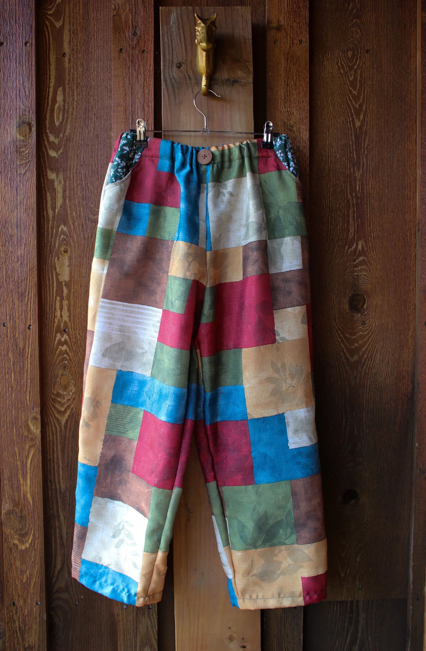 “Trail Quilt” – Handmade Upcycled Patchwork Pants