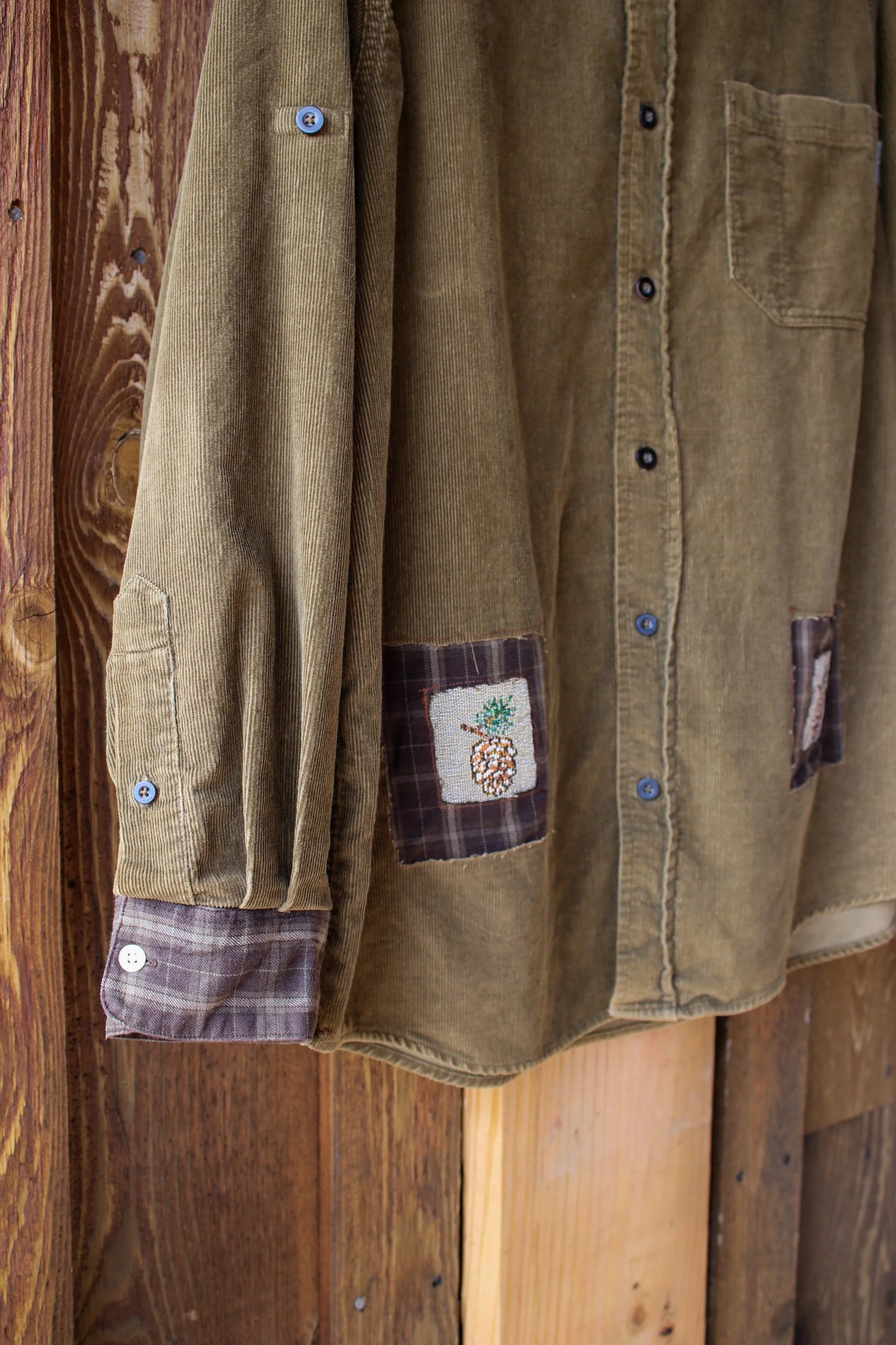 “Pinecone Ridge” – Upcycled Royal Robbins Corduroy Shirt