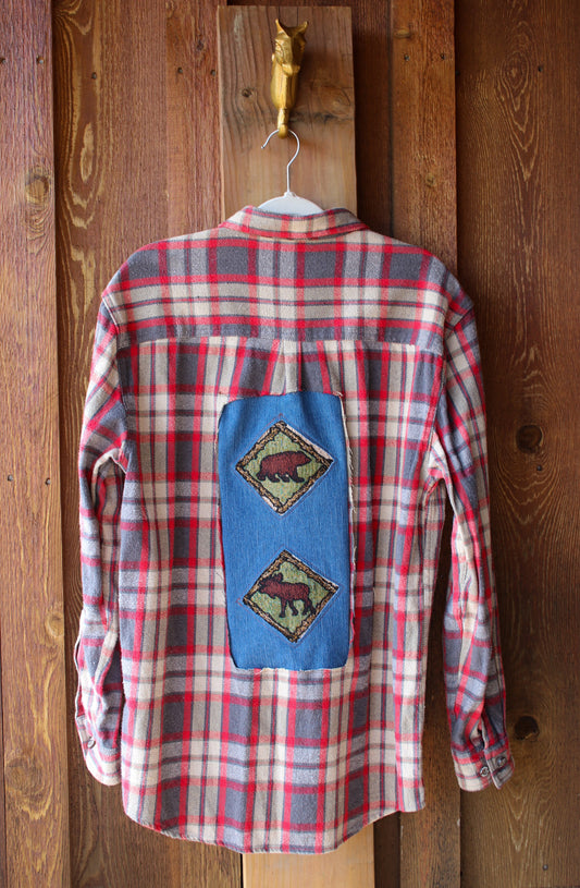 “Plaid for the Pines” – Upcycled Stillwater Supply Flannel