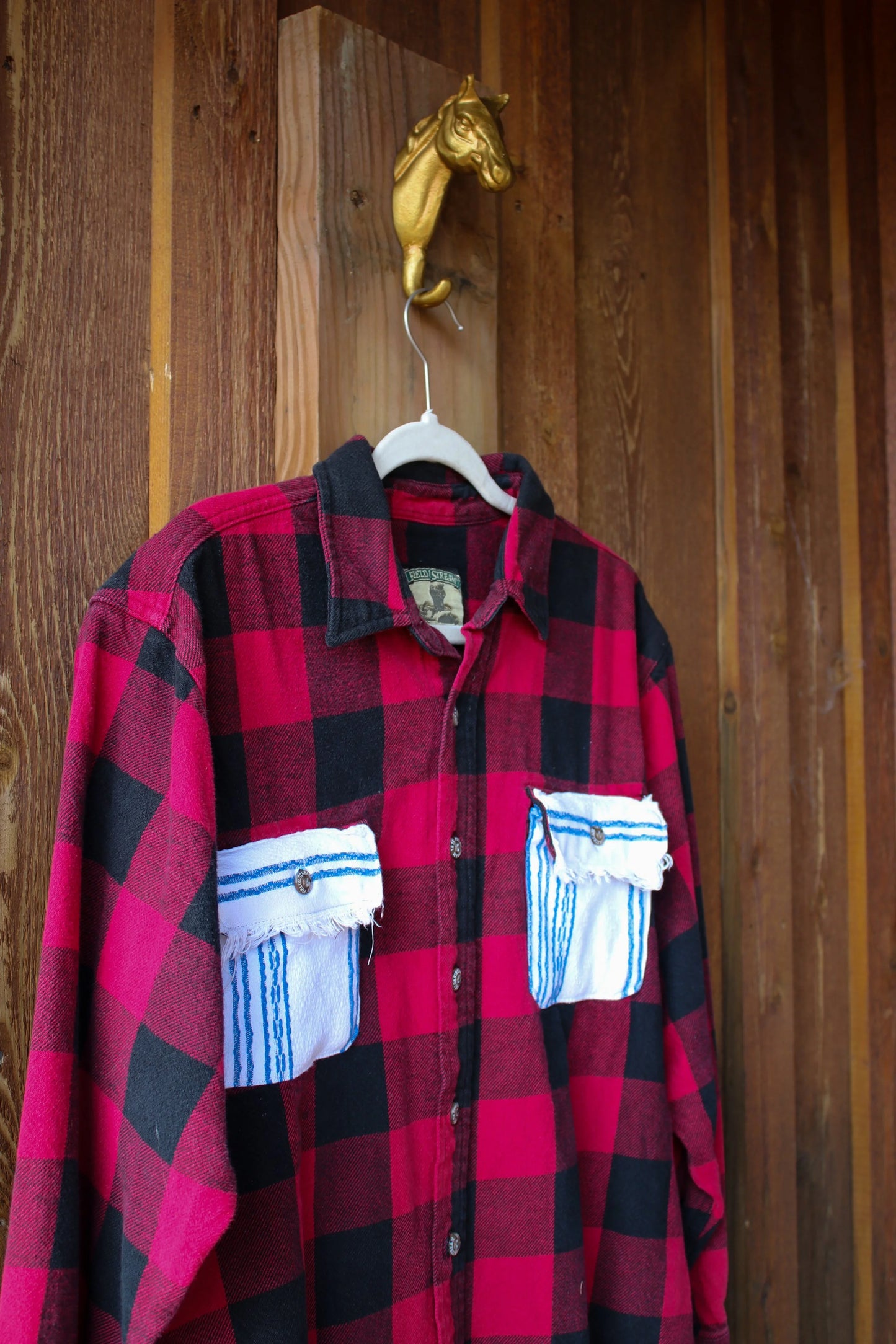 “Prairie Pockets” – Upcycled Vintage Field & Stream Flannel