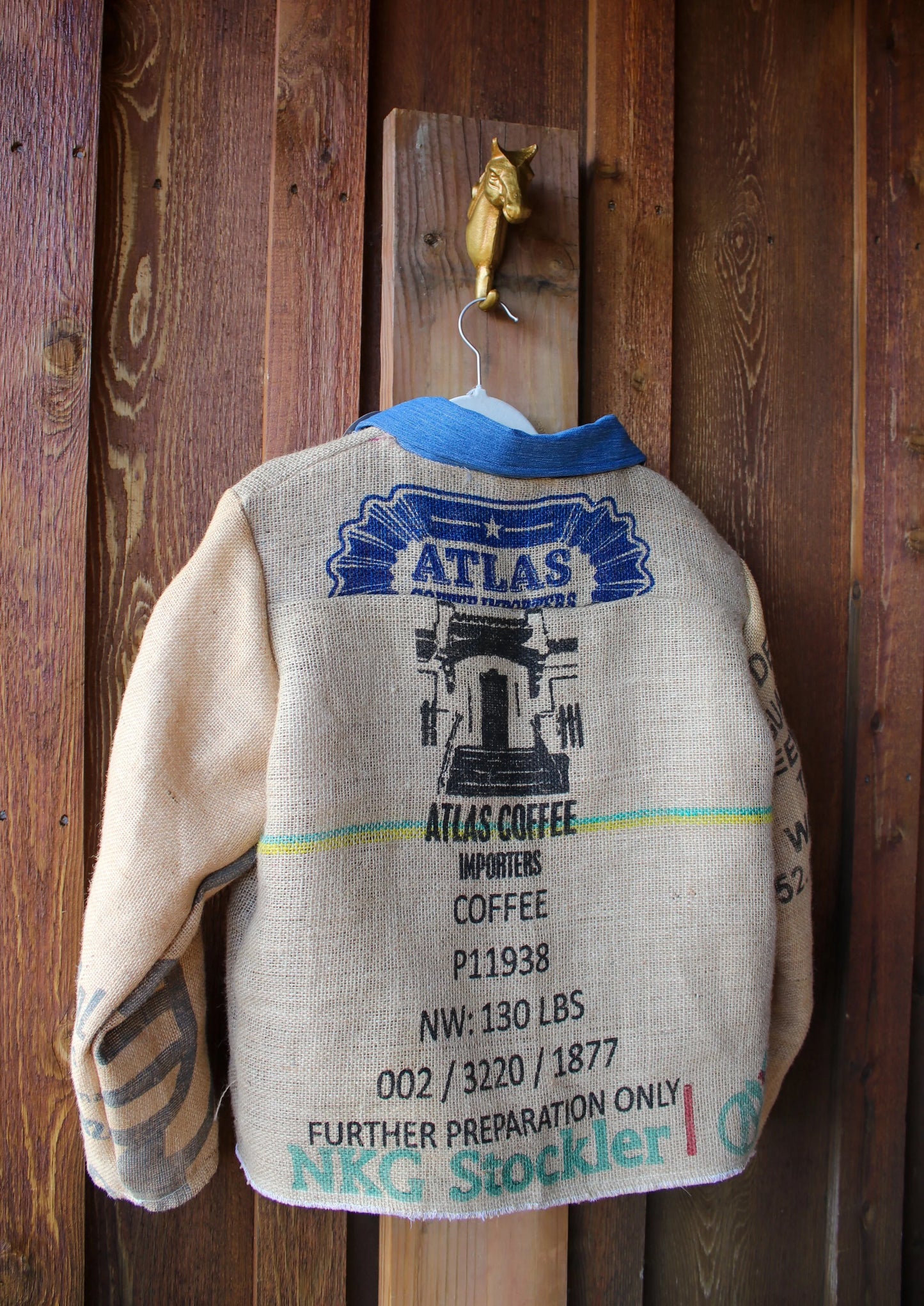 “From Beans to Bomber” – Handmade Upcycled Camp4 Coffee Jacket
