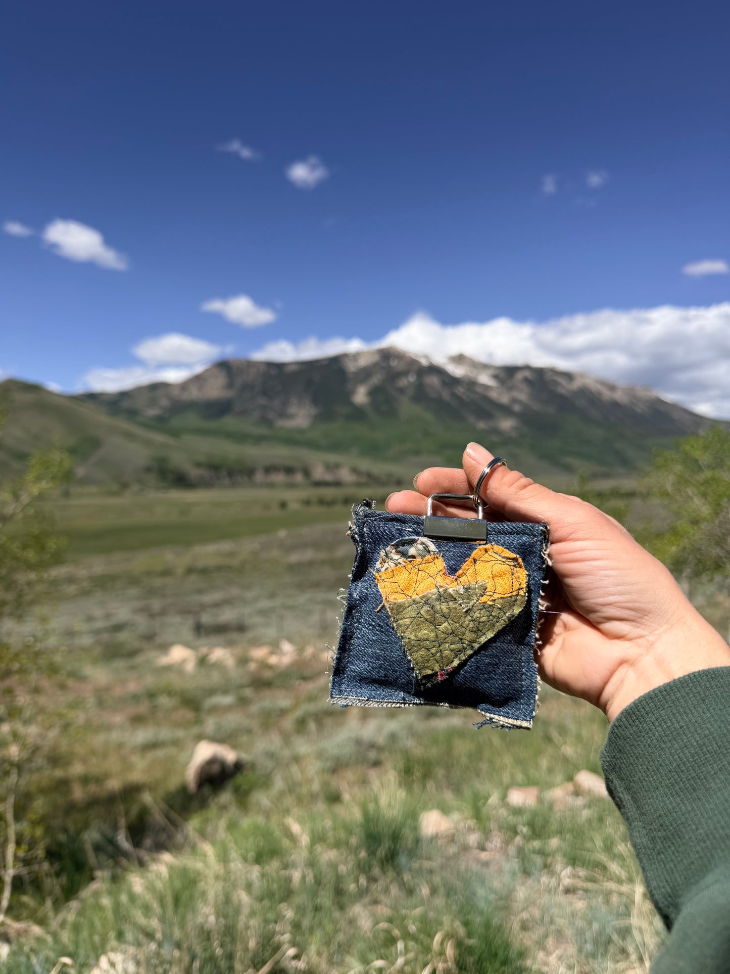 Every heart is one of a kind. The fabrics vary with each piece, making yours truly personal — and extra meaningful if made from fabrics that hold a memory.
