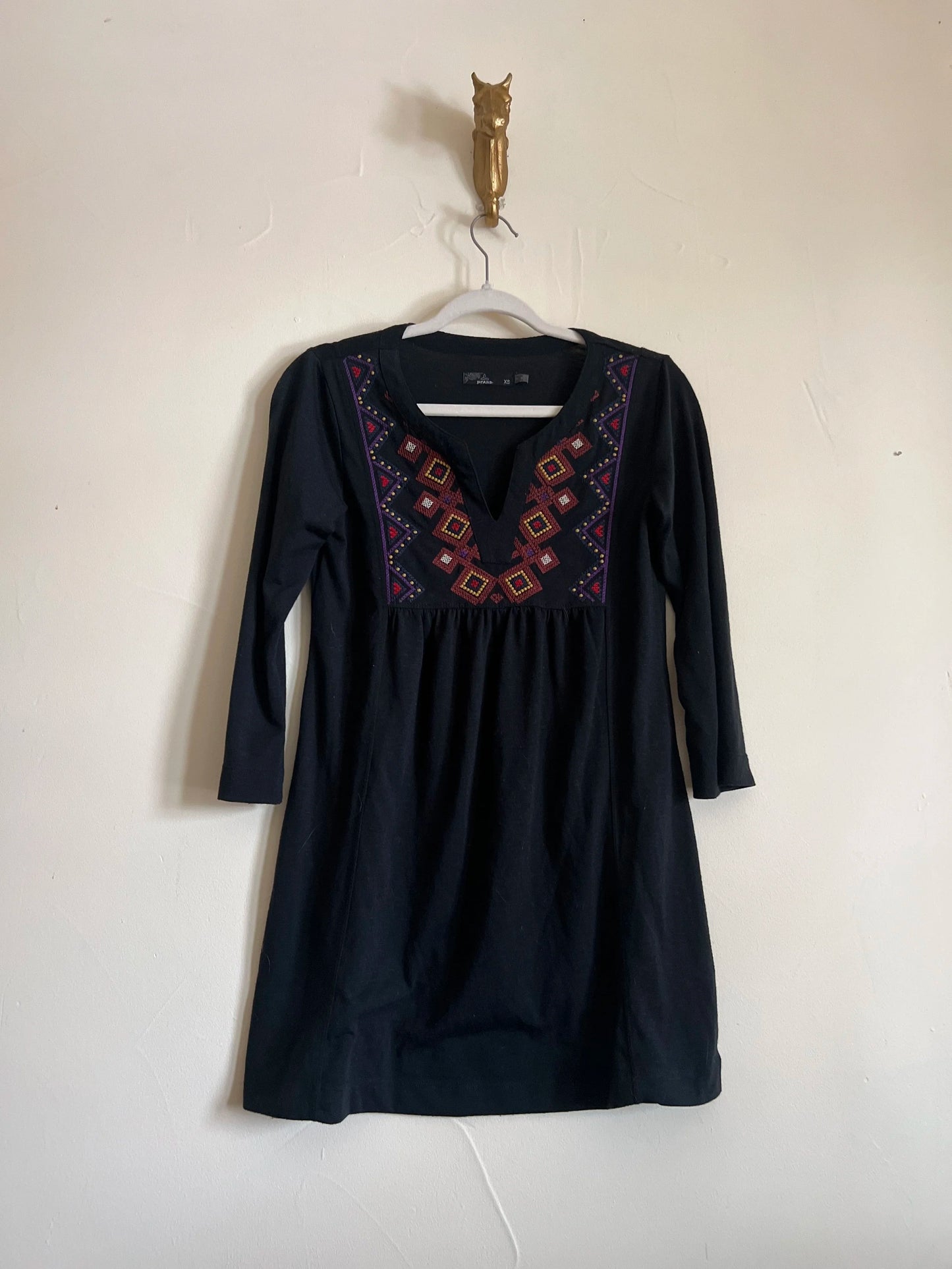 prAna Women’s Embroidered Long Sleeve Dress